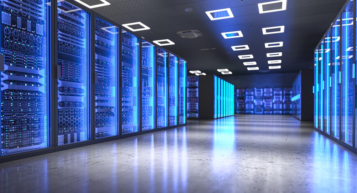 Foto van een modern datacenter